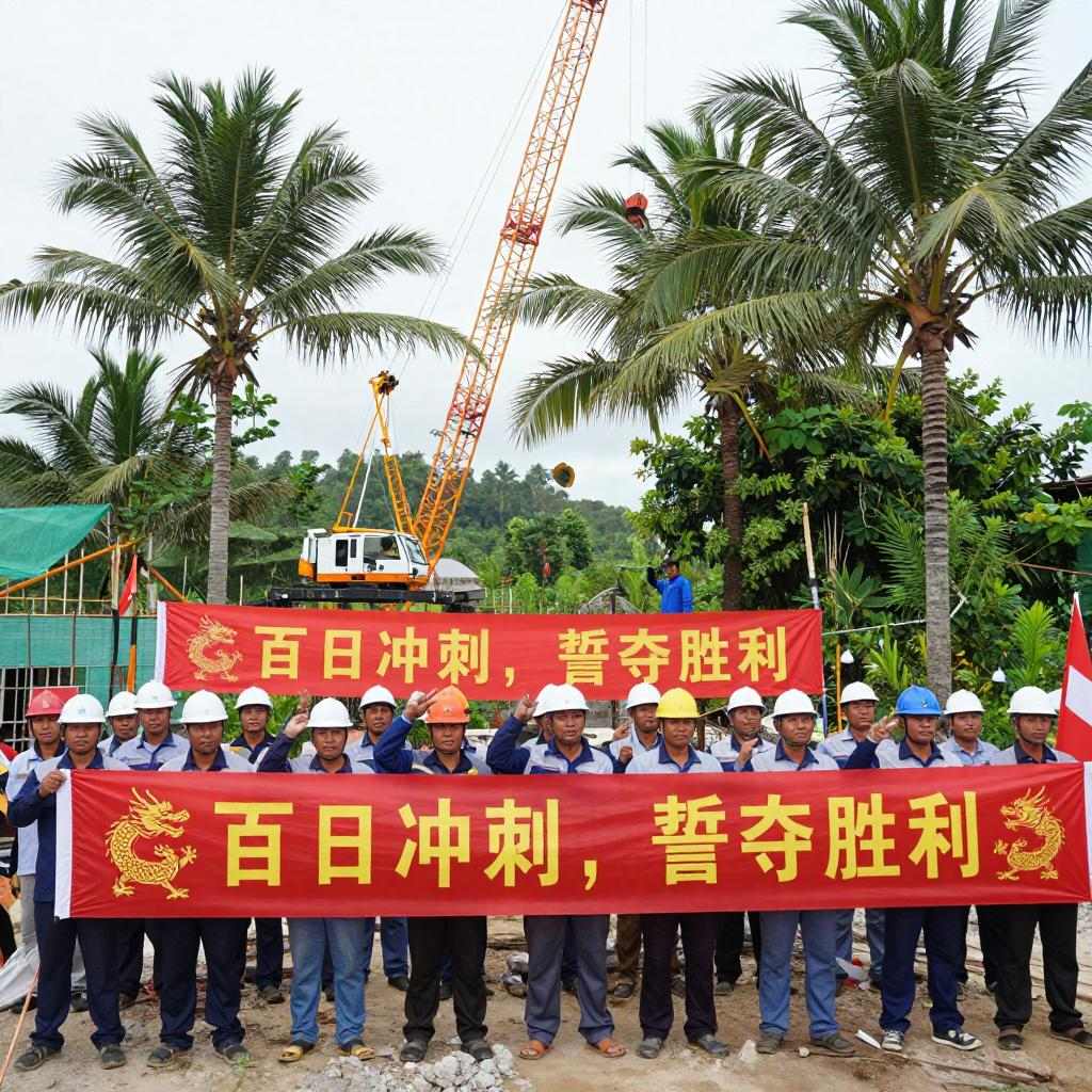 龙行龘龘，结伴出海，突围新机遇，格林美印尼镍资源项目建设百日冲刺誓师大会隆重举行！(图1)